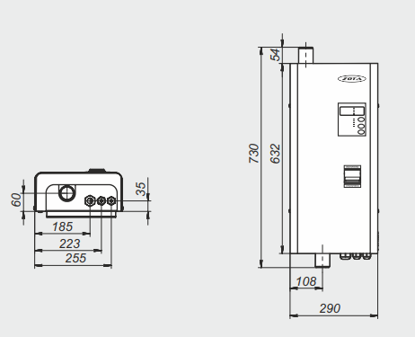 Схема подключения электрокотла zota
