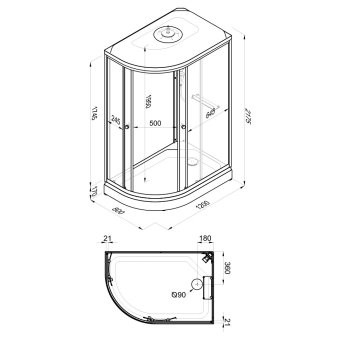 Душевая кабина Triton Коралл 120*80 А Правая